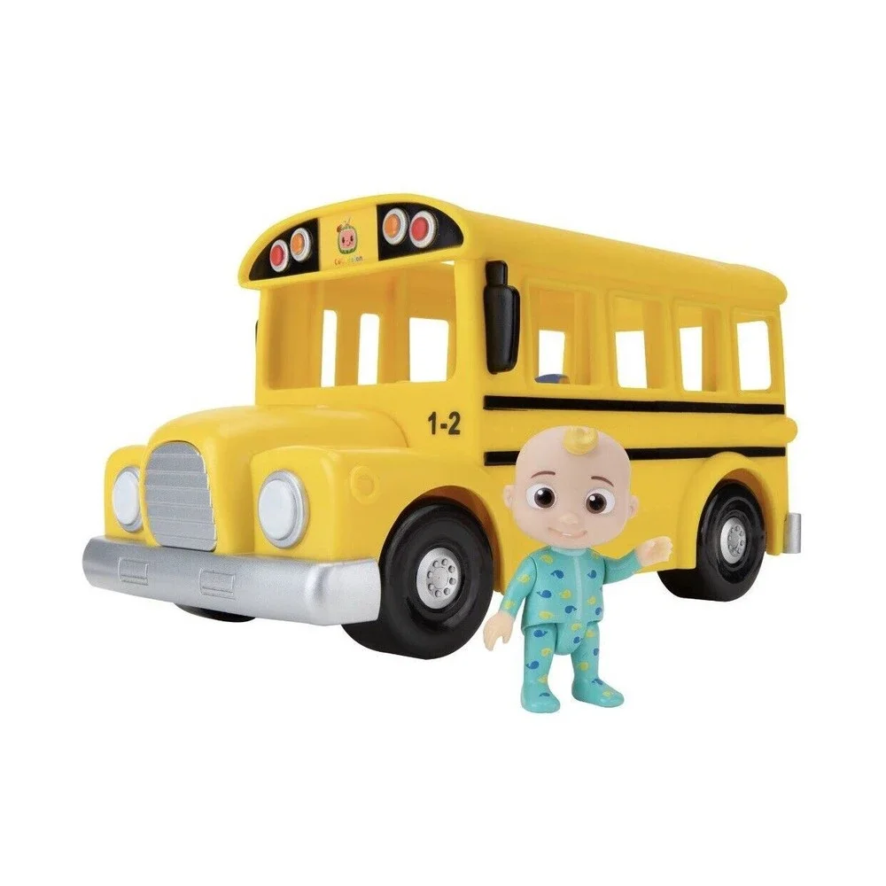 Cocomelon Musical JJ Figure Yellow School Bus with‎ Sound and 3 inch Figure-NIB